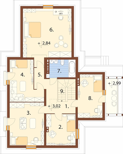 Projekt domu DM-6345 - rzut